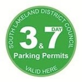 3 and 7 day parking pass green logo