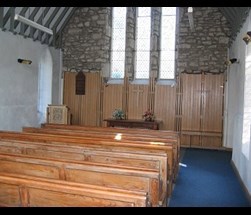Inside of the chapel at Kendal Parkside cemetery