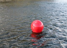 Red marker bouy. Windermere lake.