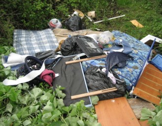 Fly-tipped rubbish